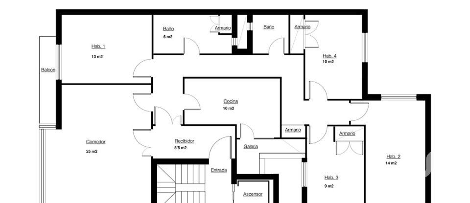 Piso 4 habitaciones de 136 m² en Terrassa (08224)
