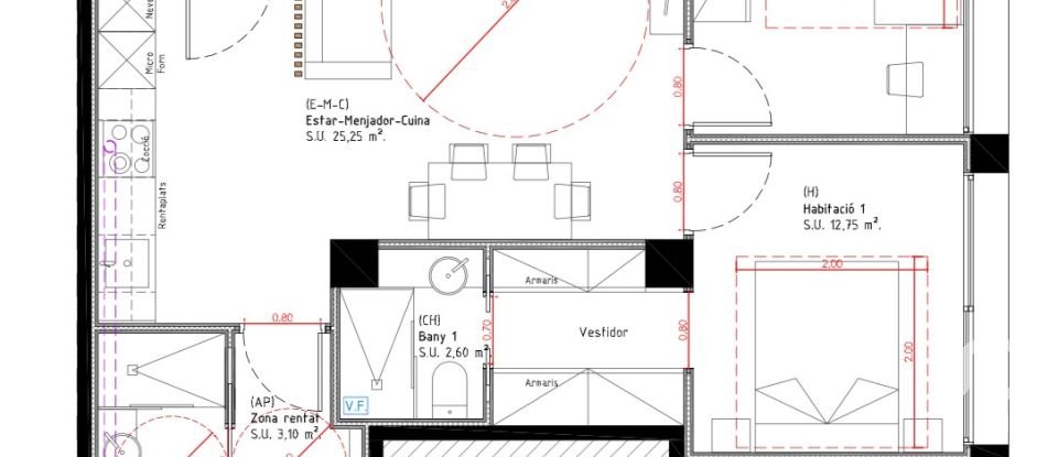 Piso 2 habitaciones de 60 m² en Vilanova i la Geltrú (08800)