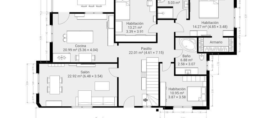 Casa 3 habitacions de 306 m² a Nantes (36969)