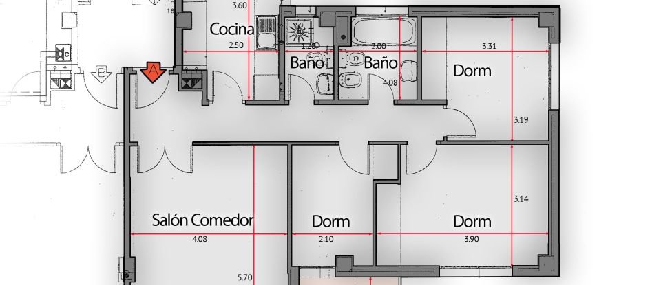 Piso 3 habitaciones de 85 m² en Alcalá de Henares (28806)