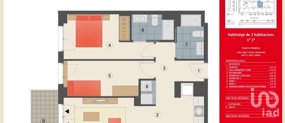 Pis 2 habitacions de 73 m² a Sabadell (08203)