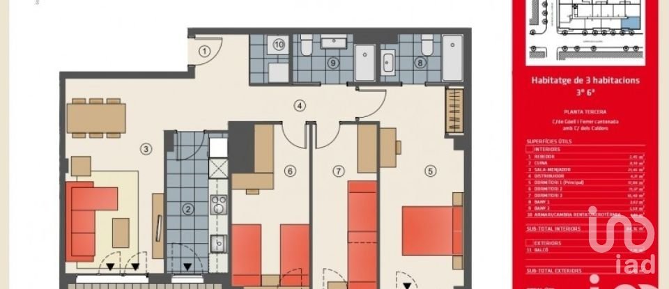 Pis 3 habitacions de 91 m² a Sabadell (08203)