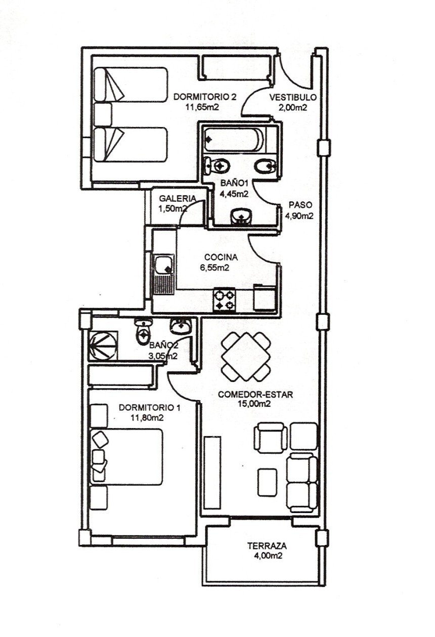 Appartement 2 chambres de 82 m² à San Miguel de Salinas (03193)