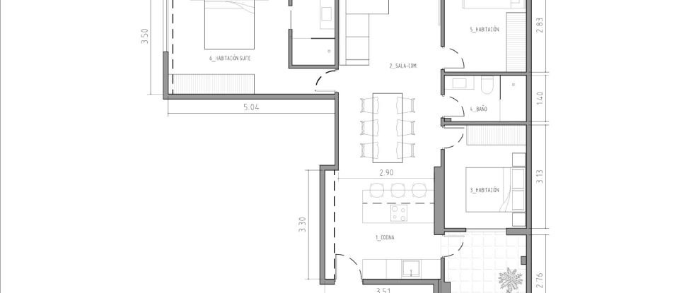 Pis 3 habitacions de 79 m² a Cornella de Llobregat (08940)