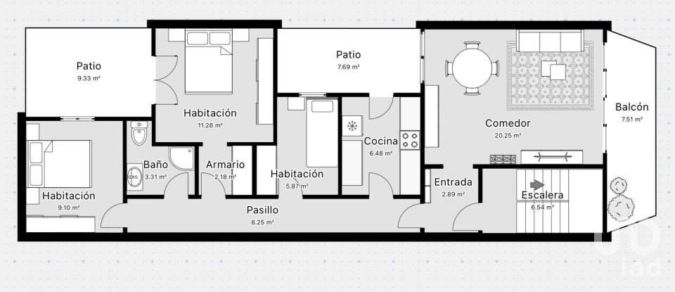 Apartment 3 bedrooms of 86 m² in Barcelona (08030)