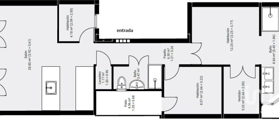 Pis 3 habitacions de 104 m² a Barcelona (08009)