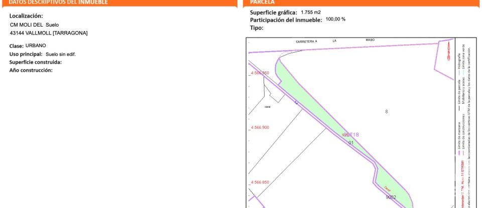 Shop / premises commercial of 4,703 m² in Vallmoll (43144)