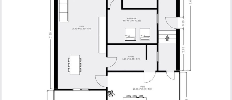 Pis 3 habitacions de 79 m² a Playa de Daimus (46710)