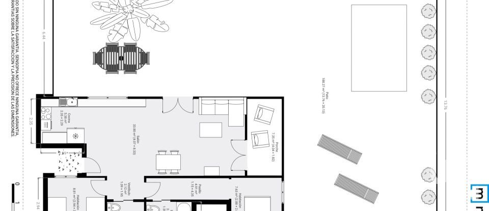 Pis 2 habitacions de 119 m² a Les Marines (03700)