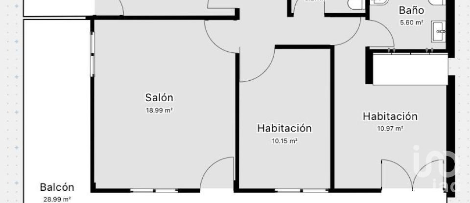 Pis 2 habitacions de 95 m² a Mira-Sol (08195)