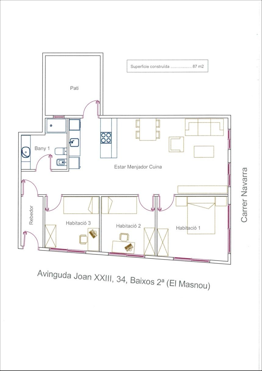 Appartement 3 chambres de 97 m² à El Masnou (08320)