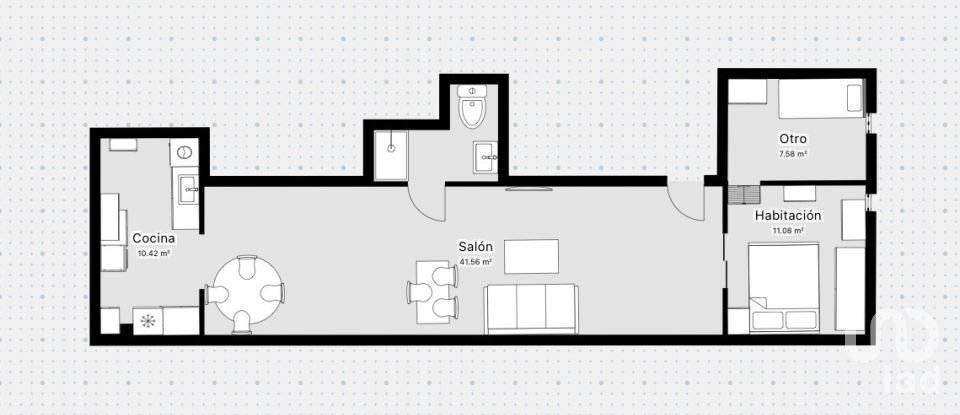 Pis 2 habitacions de 100 m² a Barcelona (08015)