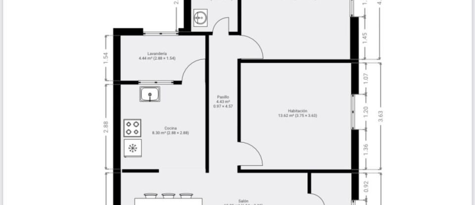 Pis 2 habitacions de 85 m² a Pego (03780)