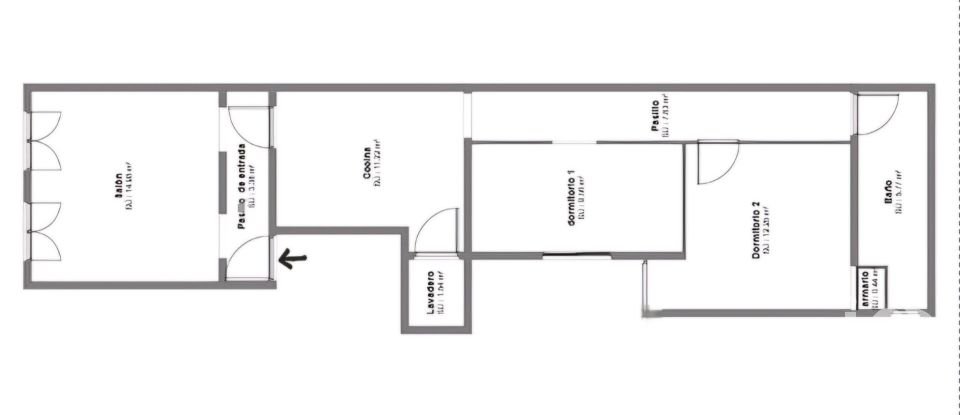 Piso 2 habitaciones de 69 m² en Almería (04003)