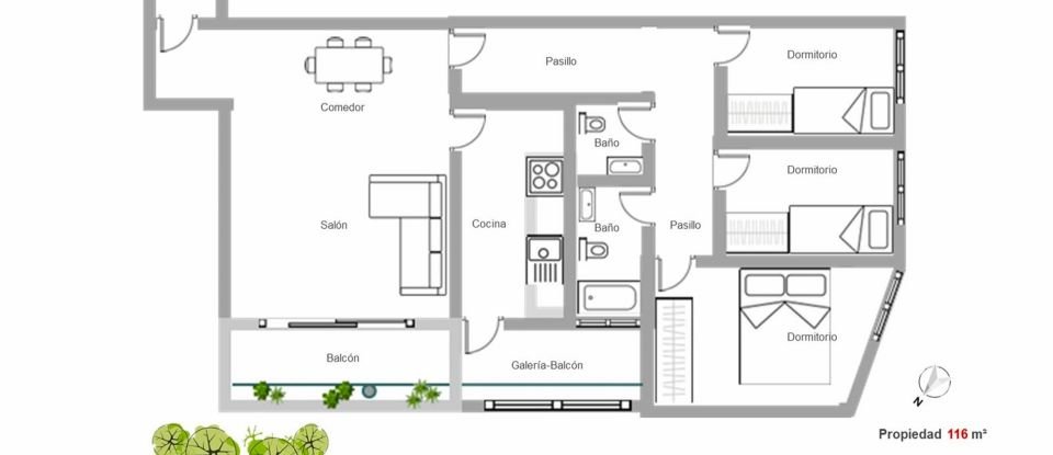 Appartement 3 chambres de 116 m² à Rubí (08191)