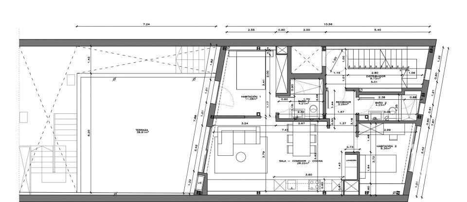 Pis 2 habitacions de 90 m² a Sabadell (08201)