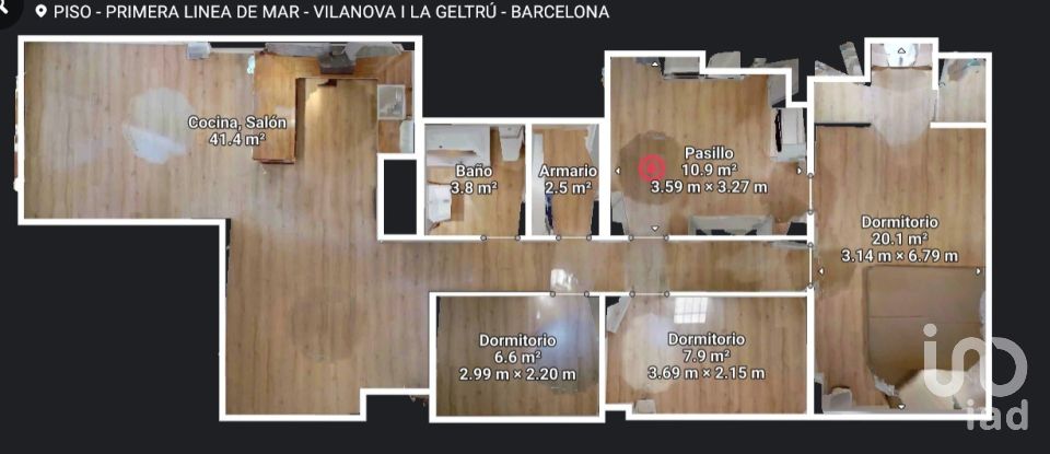 Pis 4 habitacions de 125 m² a Vilanova i la Geltrú (08800)