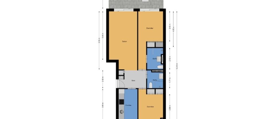 Appartement 2 chambres de 76 m² à Sant Jordi/San Jorge (12320)