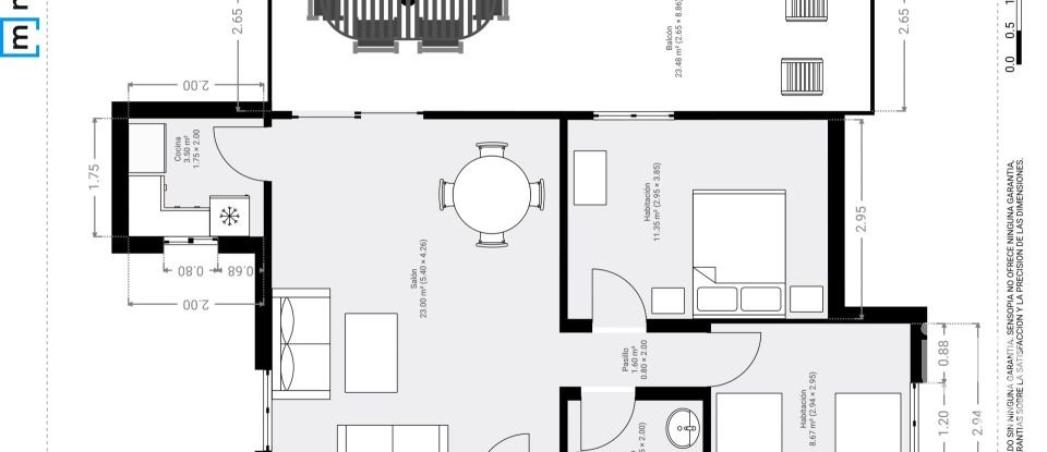 Pis 2 habitacions de 100 m² a Dénia (03700)