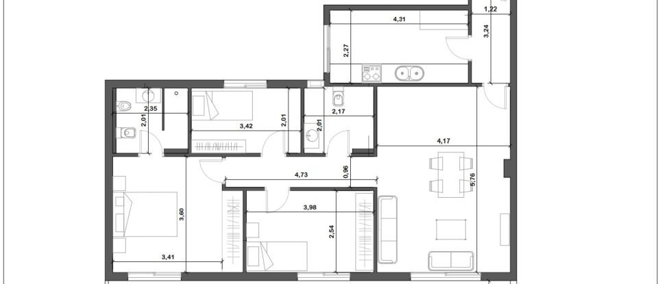 Duplex 3 chambres de 110 m² à Cubelles (08880)