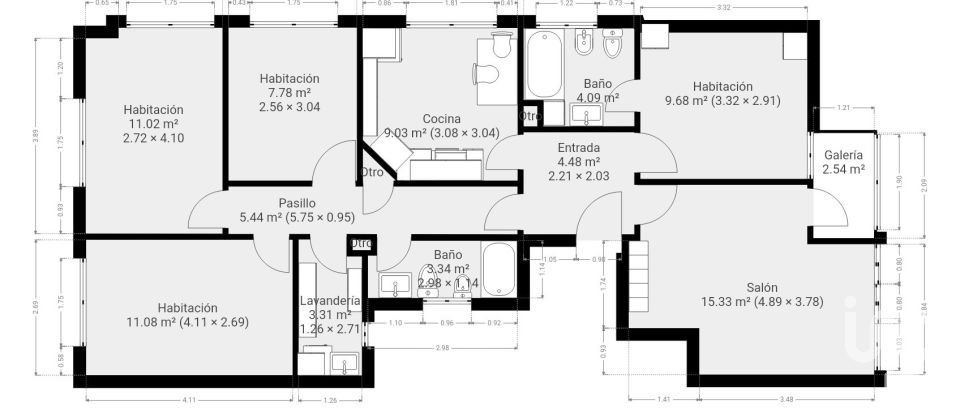 Piso 4 habitaciones de 128 m² en Rianxo (15920)