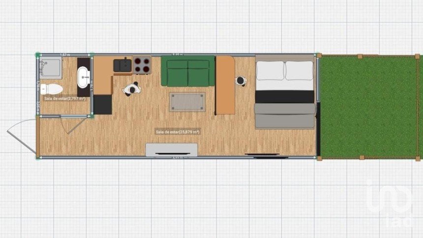 Pis 1 habitació de 29 m² a Taco (38108)