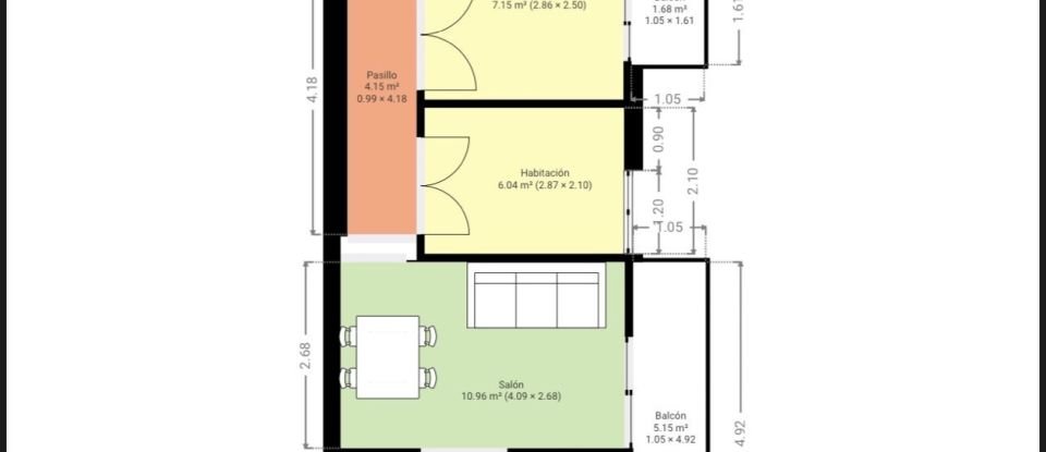 Appartement 3 chambres de 54 m² à Barcelona (08003)