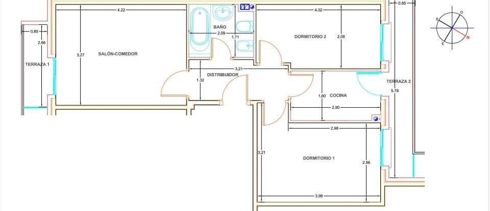 Apartment 2 bedrooms of 62 m² in Madrid (28017)