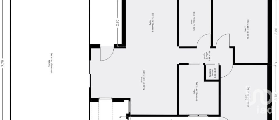 Pis 3 habitacions de 95 m² a Barcelona (08003)