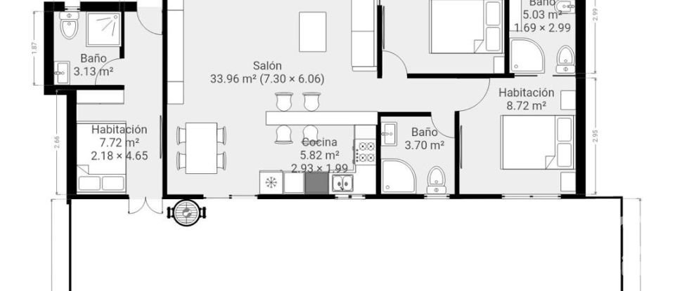 Chalet 3 habitaciones de 84 m² en Dénia (03700)