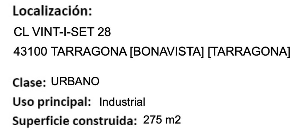 Taller de 275 m² en Bonavista (43100)