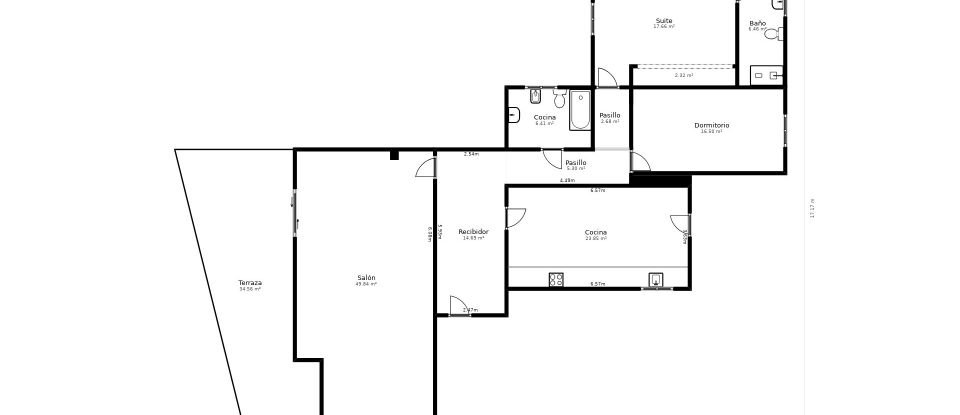 Piso 2 habitaciones de 92 m² en Villena (03400)