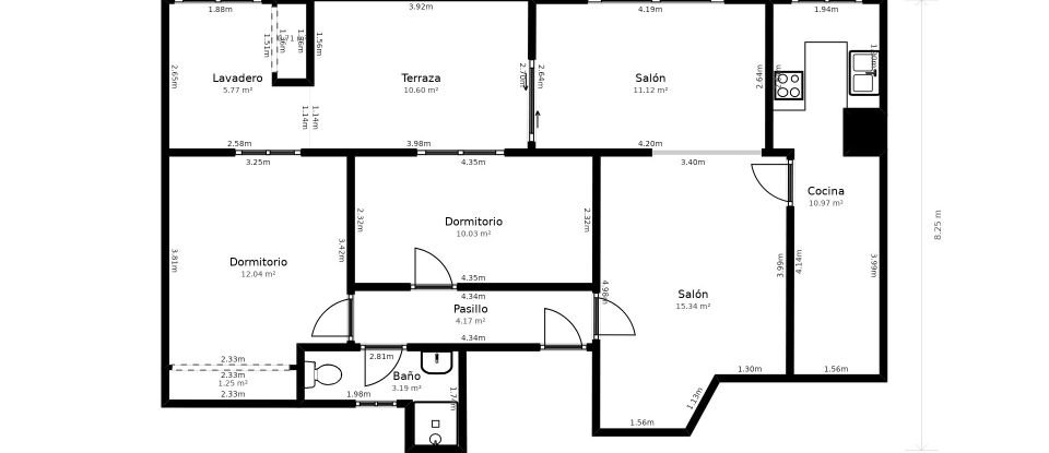 Appartement 2 chambres de 48 m² à L'Hospitalet de Llobregat (08906)