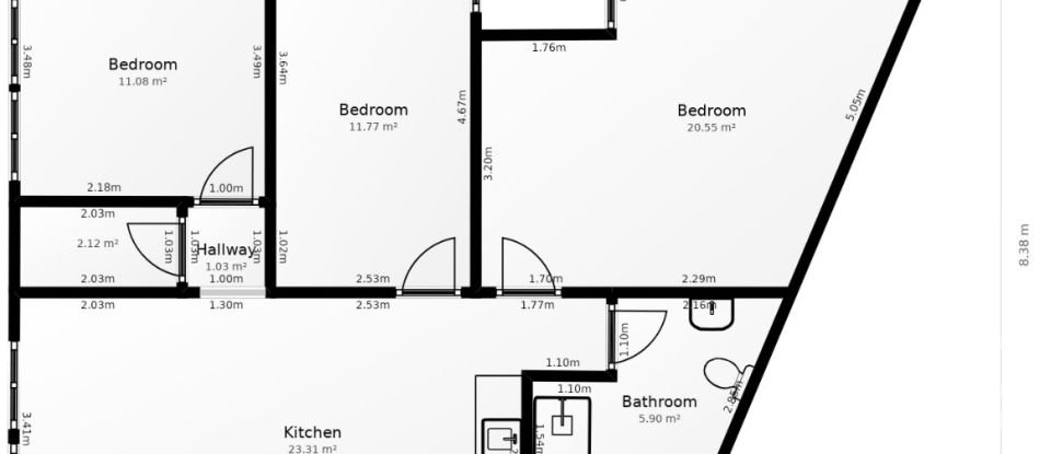 Pis 3 habitacions de 75 m² a Cubelles (08880)