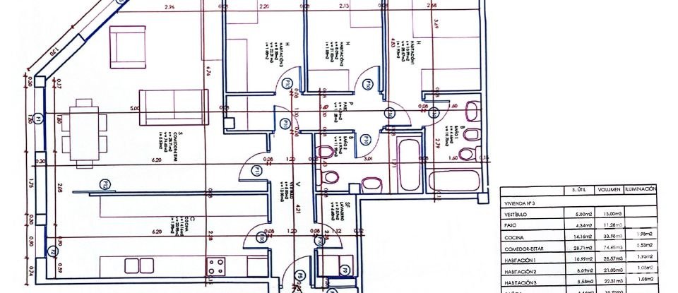 Appartement 3 chambres de 109 m² à Sant Vicenç dels Horts (08620)