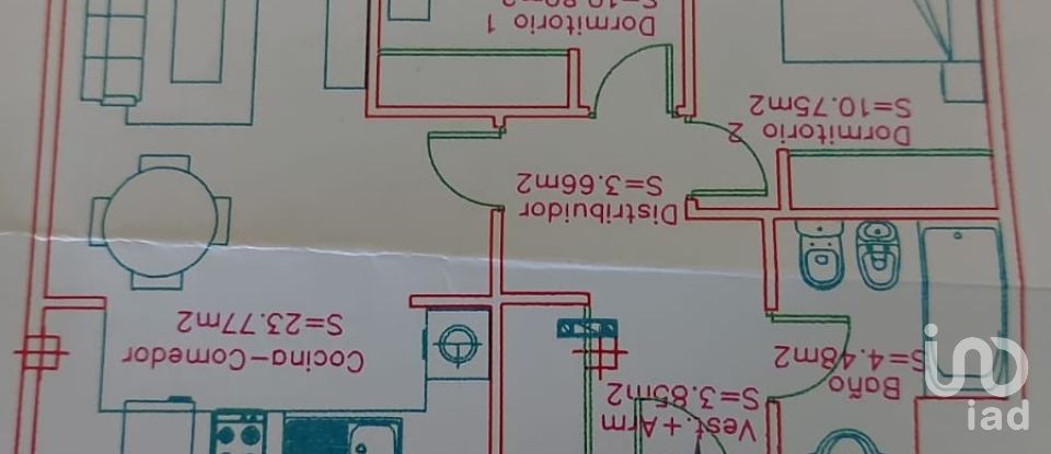 Pis 2 habitacions de 60 m² a Trobajo del Camino (24010)