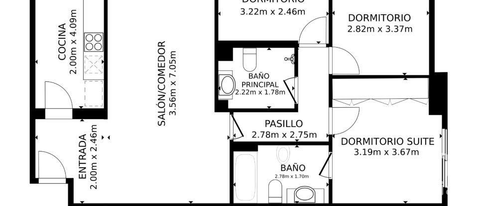 Appartement 3 chambres de 107 m² à Lloret de Mar (17310)