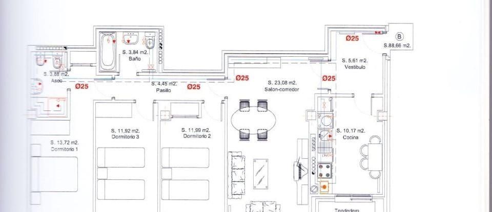 Pis 3 habitacions de 96 m² a Carbajal de La Legua (24196)