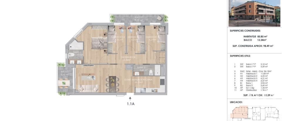 Pis 4 habitacions de 86 m² a Cerdanyola del Vallès (08290)