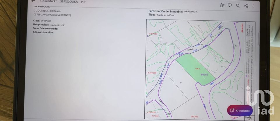 Terrain à bâtir de 1 986 m² à Costa Nova (03738)