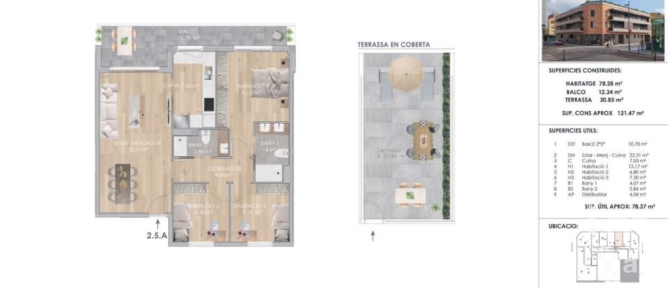 Pis 3 habitacions de 90 m² a Cerdanyola del Vallès (08290)