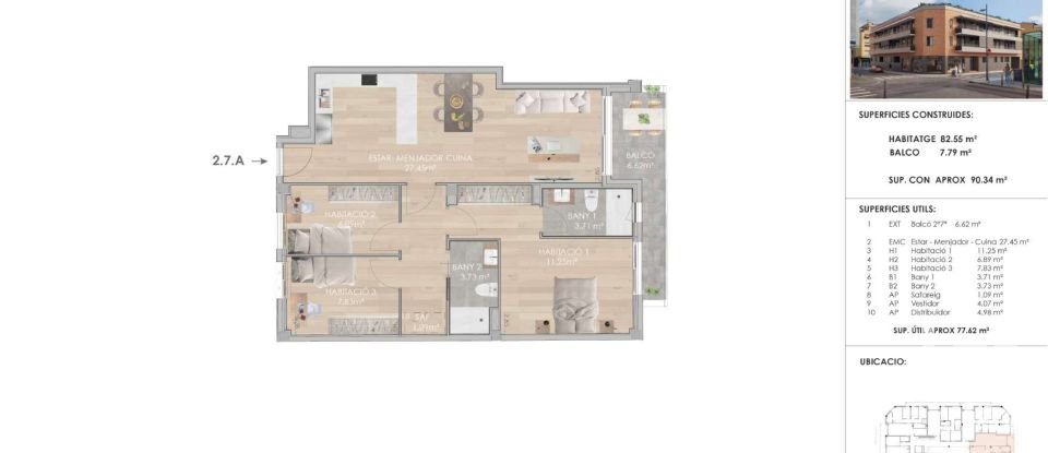 Pis 3 habitacions de 83 m² a Cerdanyola del Vallès (08290)