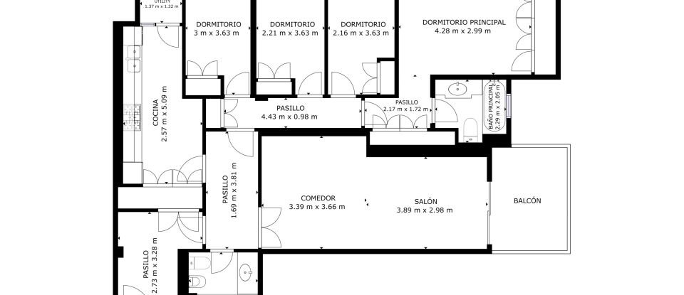 Apartment 4 bedrooms of 124 m² in Barcelona (08041)