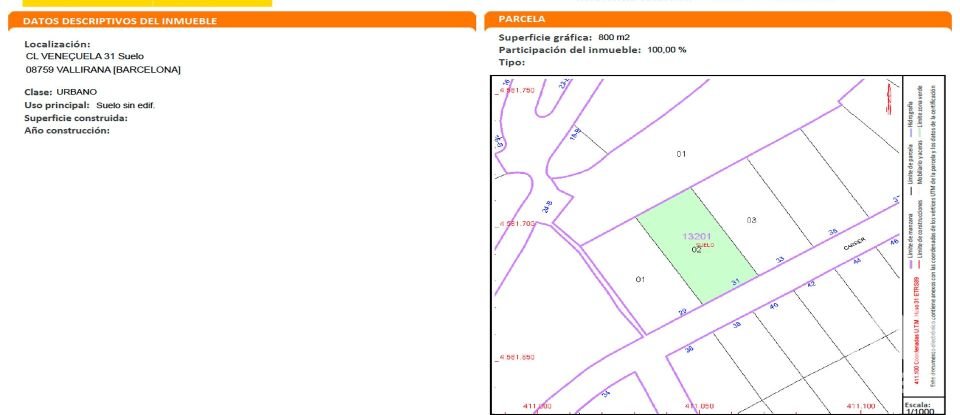 Land of 800 m² in Vallirana (08759)