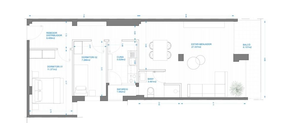 Piso 2 habitaciones de 71 m² en Vilanova i la Geltrú (08800)