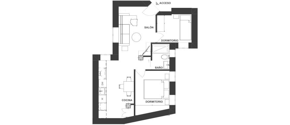 Piso 2 habitaciones de 67 m² en Madrid (28002)