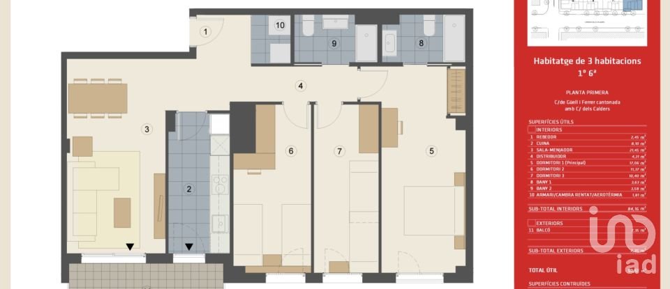 Piso 3 habitaciones de 105 m² en Sabadell (08203)