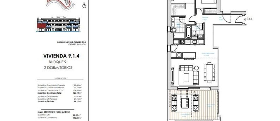 Appartement 2 chambres de 125 m² à Casares (29690)