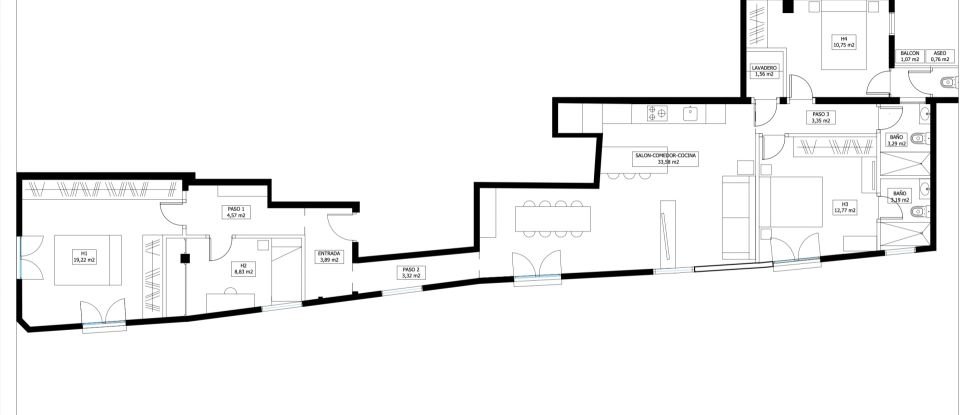 Appartement 5 chambres de 135 m² à Barcelona (08001)