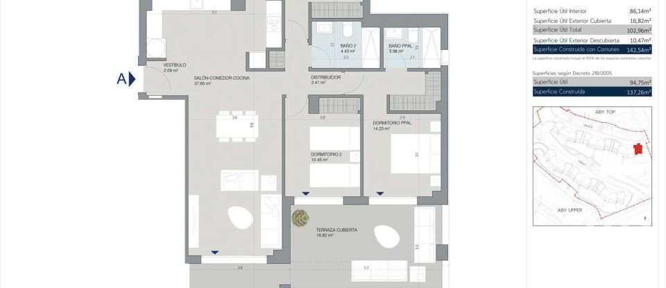 Appartement 2 chambres de 103 m² à Bahia Dorada (29693)